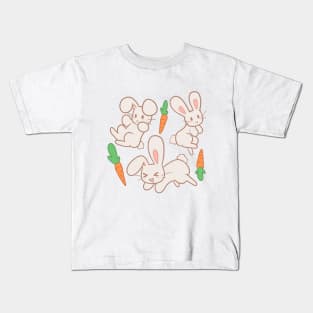 Cute Floating Bunnies Kids T-Shirt